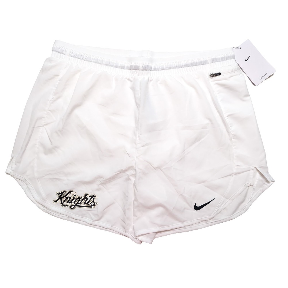NIKE UCF Knights Women's Athletic Shorts‎ 5" Inseam White Large L ~ New
